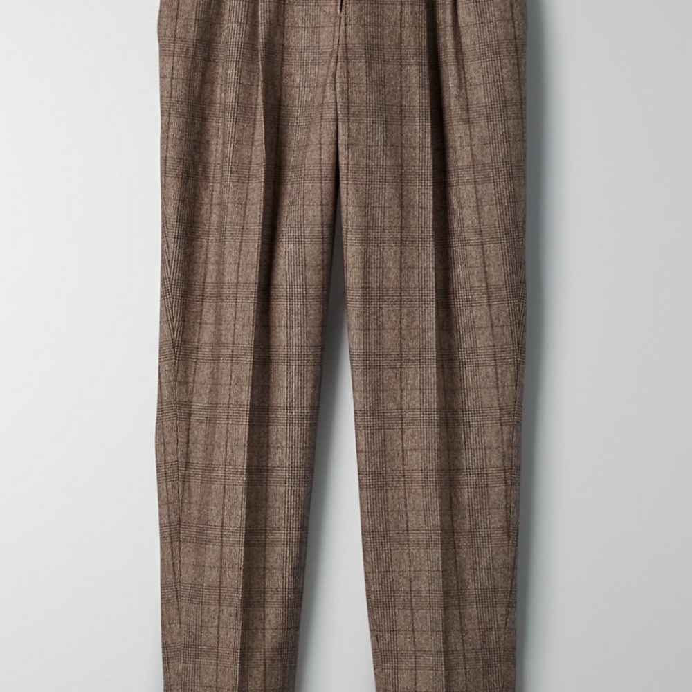Babaton Cohen Pants in the shade tan glen check, size 6. Worn a few times 9/10